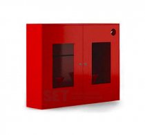 Щит пожарный, металл (1250*500h*300) с сеткой без комплекта (распашные двери)