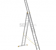 Профессиональная трехсекционная лестница Алюмет 3х16 ст. 